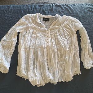 White Crinkle Blouse